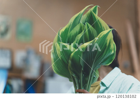 ギボウシリーフの出荷作業 120138102