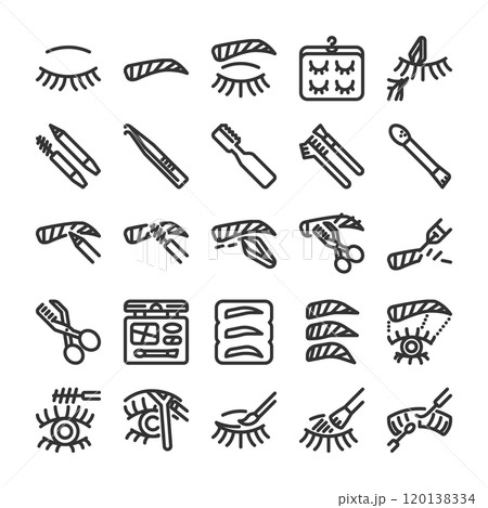 アイビューティー まつ毛パーマ 眉毛サロン アイコンセット アイビューティー まつ毛パーマ 眉毛サロン アイコンセット 120138334
