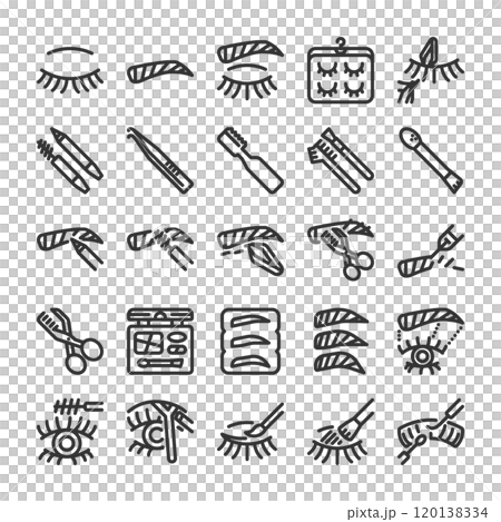 アイビューティー まつ毛パーマ 眉毛サロン アイコンセット アイビューティー まつ毛パーマ 眉毛サロン アイコンセット 120138334