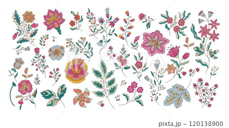 Collection of Artistic Floral Elements 120138900