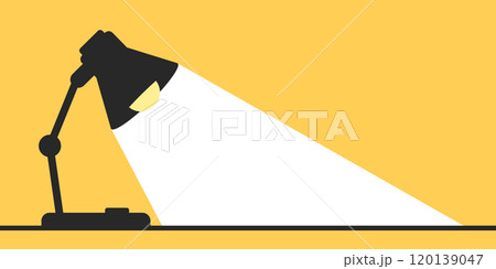 Lamp spotlight icon in flat style. Spotlight vector illustration on isolated background. Light bulb sign business concept. 120139047