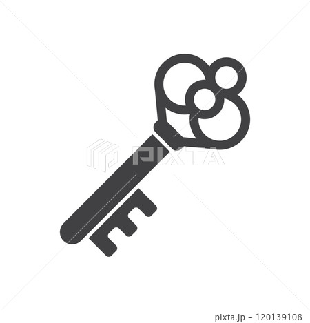 Key icon in flat style. Security vector illustration on isolated background. Door protection sign business concept. Key icon in flat style. Security vector illustration on isolated background. Door protection sign business concept. 120139108