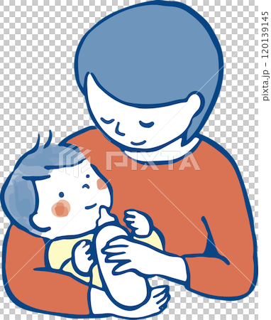 Mother giving milk to her baby 120139145