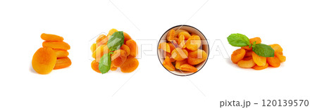Dry Apricot, Dried Apricots, Healthy Orange Fruits Group, Sweet Organic Dessert Snack, Healthy Diet Food 120139570
