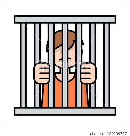 牢屋の中にいる人のアイコン・刑務所の囚人 120139757