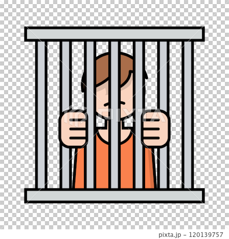 牢屋の中にいる人のアイコン・刑務所の囚人 120139757