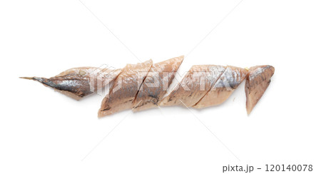 Dutch herring isolated, salted fish meat fillet, traditional maatjes, raw atlantic herring, matias Dutch herring isolated, salted fish meat fillet, traditional maatjes, raw atlantic herring, matias 120140078