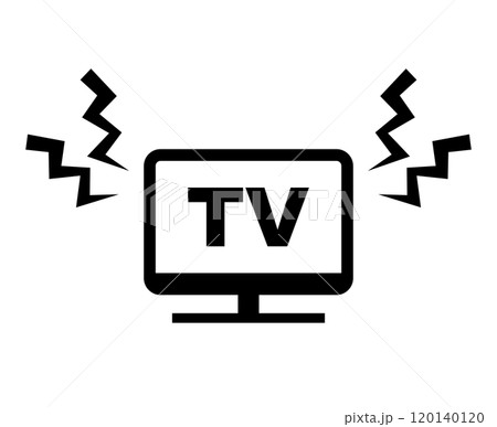 うるさいテレビのアイコン 騒音 シルエット うるさいテレビのアイコン 騒音 シルエット 120140120