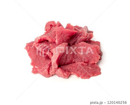 Raw beef thin slices, beef strips isolated, fresh beef prepared for cooking, steak slices on plate, beef fillet Raw beef thin slices, beef strips isolated, fresh beef prepared for cooking, steak slices on plate, beef fillet 120140256