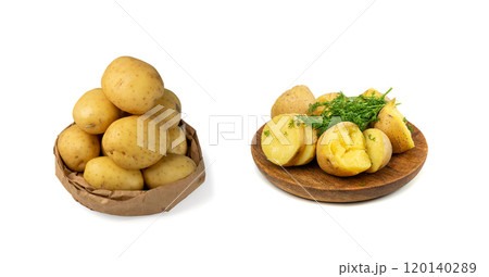 Boiled Potato in Skin Isolated, Whole Prepared Unpeeled Vegetables, Healthy Diet Ingredient, Boiled Potato Boiled Potato in Skin Isolated, Whole Prepared Unpeeled Vegetables, Healthy Diet Ingredient, Boiled Potato 120140289