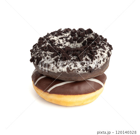 Chocolate Doughnuts Isolated, Brown Donuts Chocolate Doughnuts Isolated, Brown Donuts 120140328