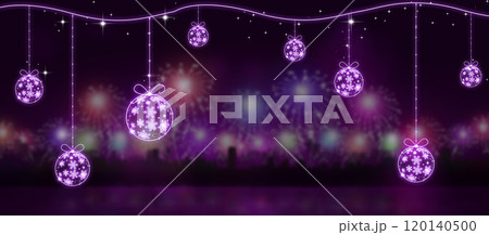 purple christmas illumination 120140500