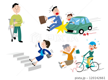 車の事故などのイラスト 120142661