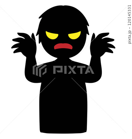 襲い掛かるような悪人イメージの素材 120145331