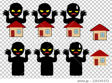Image material of attacking villains and house robbers Image material of attacking villains and house robbers 120145372