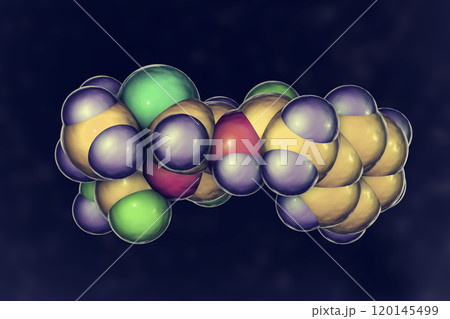 Molecule of penicillin antibiotic 120145499