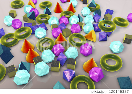 Background with different geometrical shapes Background with different geometrical shapes 120146387