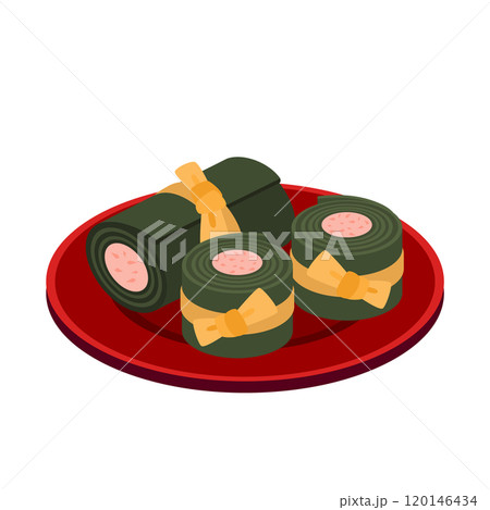 おせちの昆布巻きのイラスト 120146434