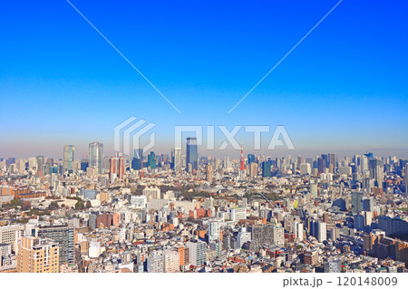 東京都港区、東京タワーとその周辺の風景 東京都港区、東京タワーとその周辺の風景 120148009