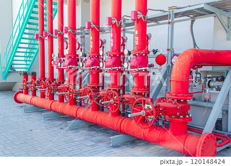 Water sprinkler and fire alarm fighting system in factory 120148424