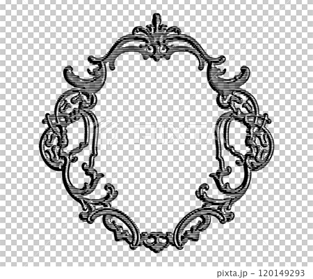 Lithograph style vintage frame 120149293