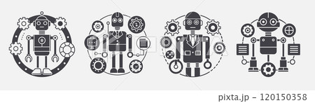 robotic process automation themed template collection, services management consulting implementation 120150358