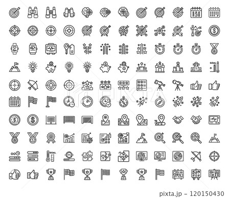 target business marketing line icon set 120150430