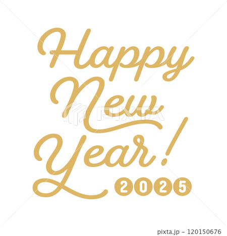 Happy New Year 2025の文字 - 2025年の英語の賀詞 - 正月や年賀状のテキスト Happy New Year 2025の文字 - 2025年の英語の賀詞 - 正月や年賀状のテキスト 120150676