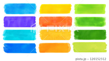 Isolated paint brush strokes banners 120152312