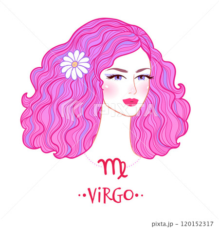 Virgo zodiac sign female portrait Virgo zodiac sign female portrait 120152317