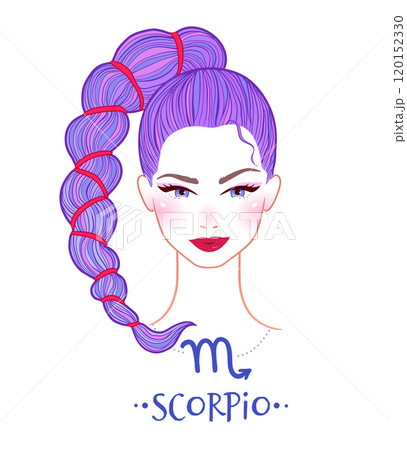 Scorpio zodiac sign female portrait 120152330