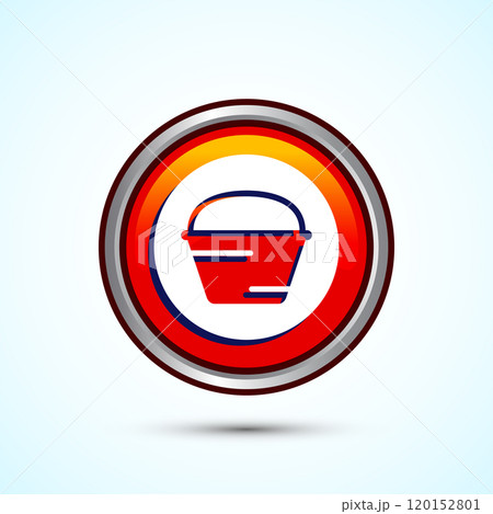 Basket icon design illustration, Shopping basket icon, Button Design 120152801