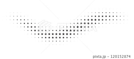 Black stars curve on a white background. Star pattern on a white background. Vector illustration 120152874