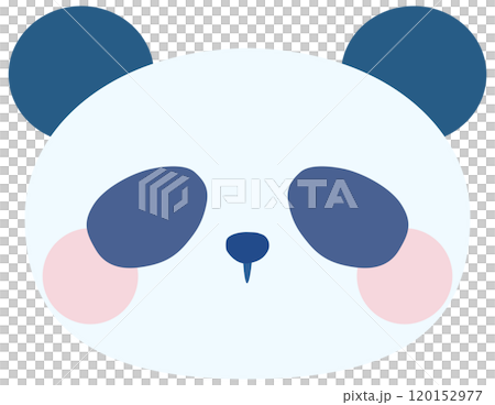 Cute panda illustration face vector material 120152977