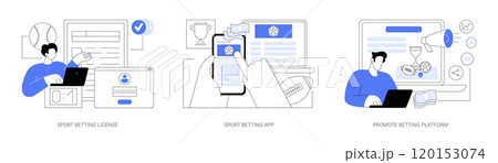 Sport betting isolated cartoon vector illustrations se 120153074