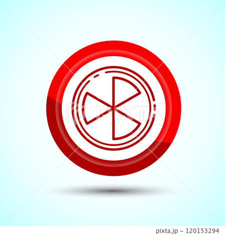 Radiation icon design illustration, Biological hazard icon, Button Design 120153294