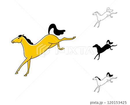Stylized image of a horse playing 120153425