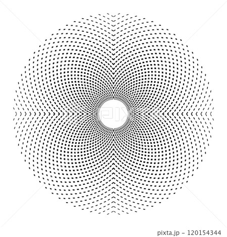Abstract Radial Halftone Geometric Circle Dots Pattern. Abstract Radial Halftone Geometric Circle Dots Pattern. 120154344