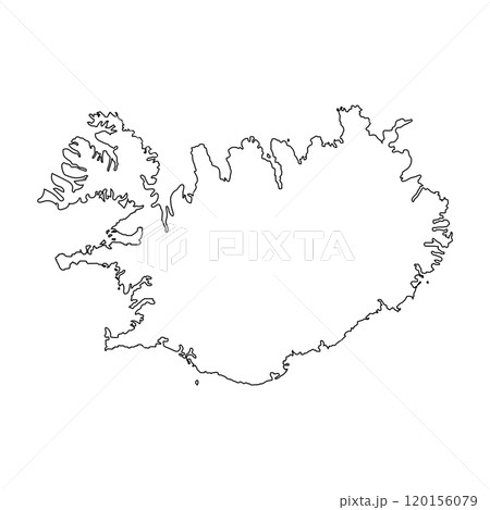 Iceland Map Illustration Icon Iceland Map Illustration Icon 120156079