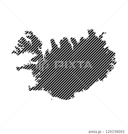 Iceland Map Illustration Icon 120156081