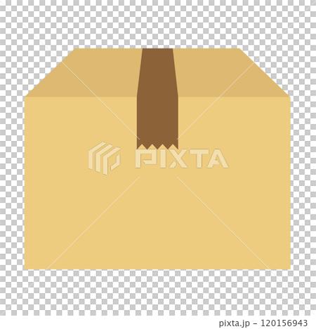 立体感のあるダンボールボール箱のイラスト 120156943