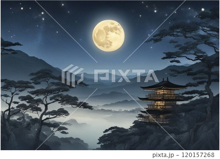 ファンタジックな満月の夜空36 ファンタジックな満月の夜空36 120157268