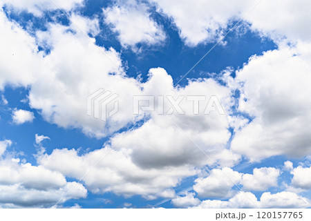 White clouds in a bright blue sky. The beauty of the nature White clouds in a bright blue sky. The beauty of the nature 120157765