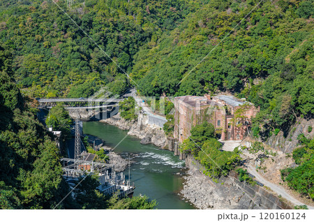 天ケ瀬ダムから宇治川の景観　京都府宇治市 120160124