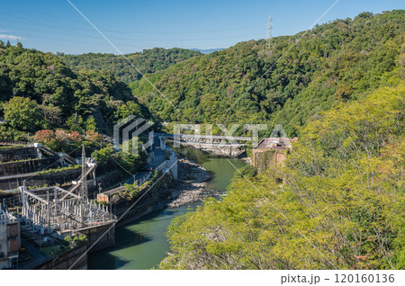 天ケ瀬ダムから宇治川の景観　京都府宇治市 120160136