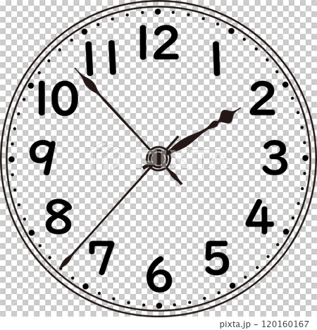 鐘面數字簡單單色 120160167