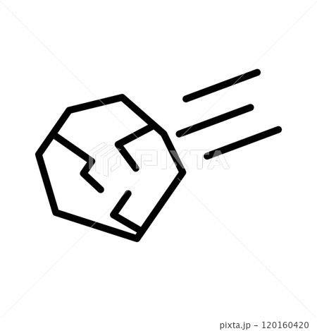 石を投げる アイコン シンプル 120160420