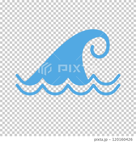 海嘯圖示藍色 海嘯圖示藍色 120160426