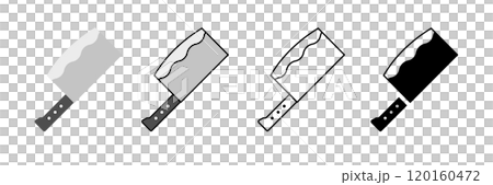 Chinese knife icon set 120160472