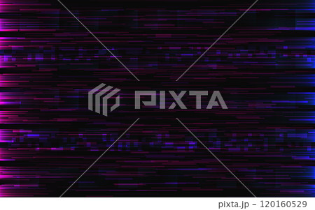Glitch cyberpunk effect. Color digital distortions. Abstract overlay lines. Modern computer noise. Video screen error. Random geometric elements. Vector illustration Glitch cyberpunk effect. Color digital distortions. Abstract overlay lines. Modern computer noise. Video screen error. Random geometric elements. Vector illustration 120160529